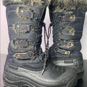 Arctic Track Winter Winter Boots Waterproof Girls Size 4 Black